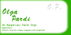 olga pardi business card